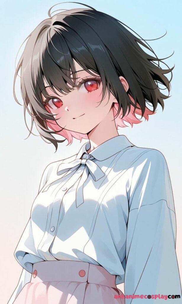 anime nữ tóc ngắn nữ sinh